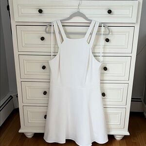 French Connection White Double-Strap Mini Dress EUC size 12